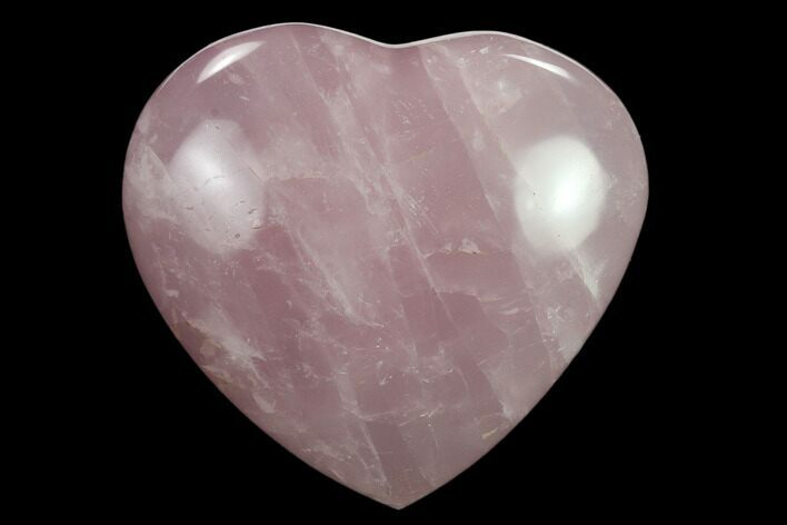 Polished Rose Quartz Heart - Madagascar #134792